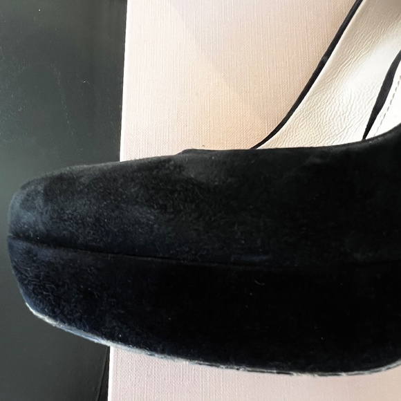 Miu Miu Black Suede Calzature Donna Camoscio 1 Platform Pumps 10B/EU40 fits 9.5 - Picture 8 of 16